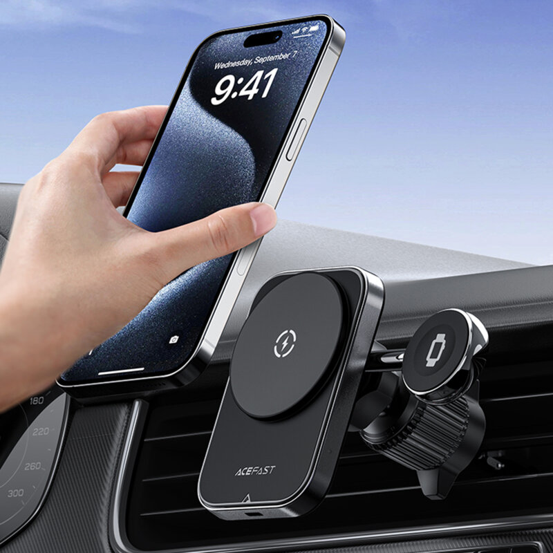 Suport auto cu incarcare wireless pentru iPhone Acefast D18