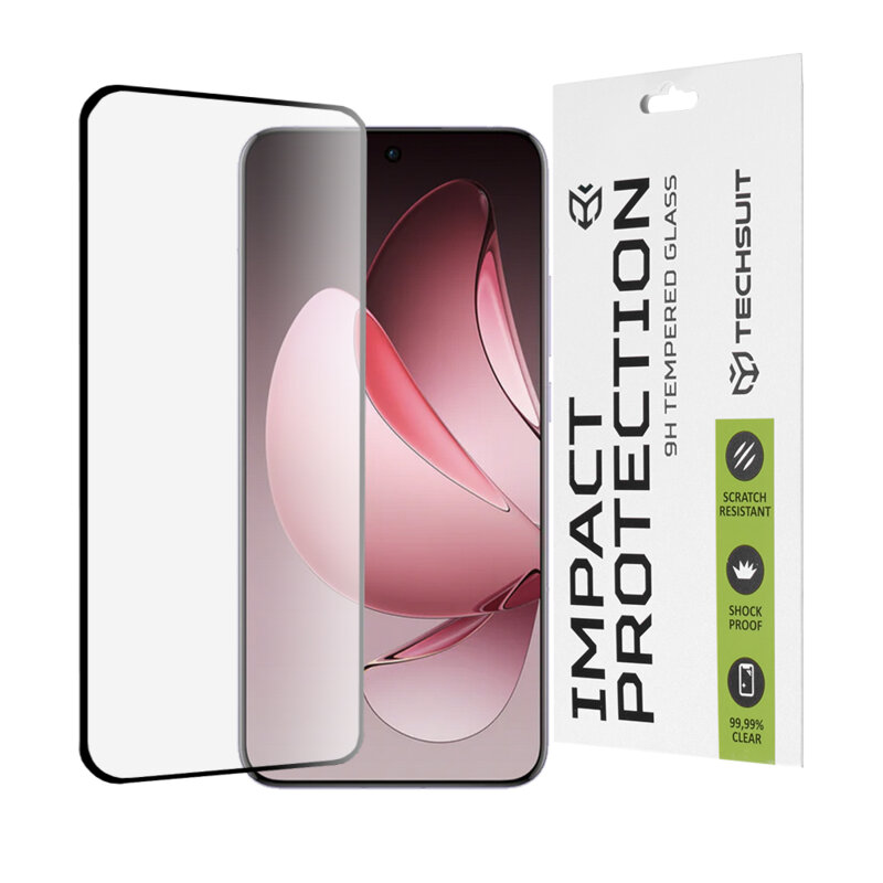 Folie sticla Oppo Reno13 Pro Techsuit 111D Full Glue Full Cover, negru