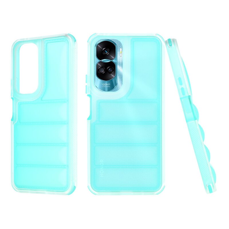 Husa Honor 90 Lite Techsuit Wave Shield, turcoaz