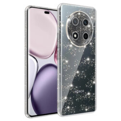 Husa sclipici Honor X9c Techsuit SparkleSkin, transparenta
