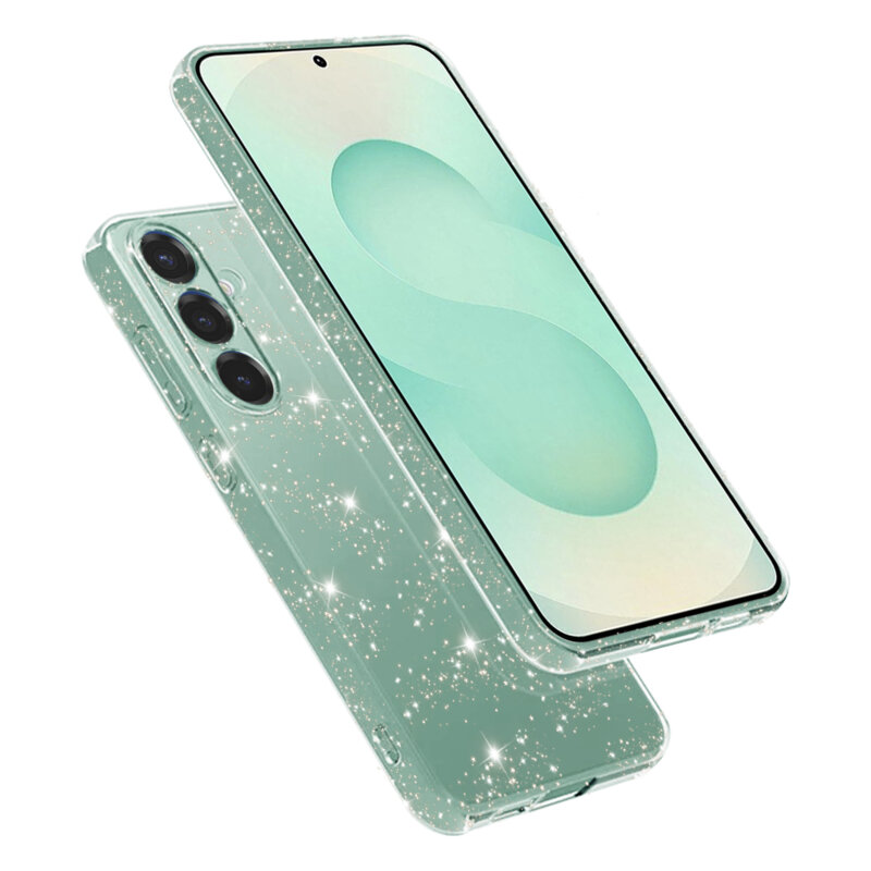Husa sclipici Samsung Galaxy S25 Plus Techsuit SparkleSkin, transparenta