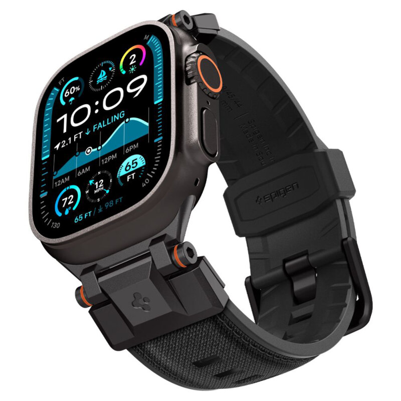 Curea idealStore LuxuryWatch 1.8 inch Spigen DuraPro Armor, negru