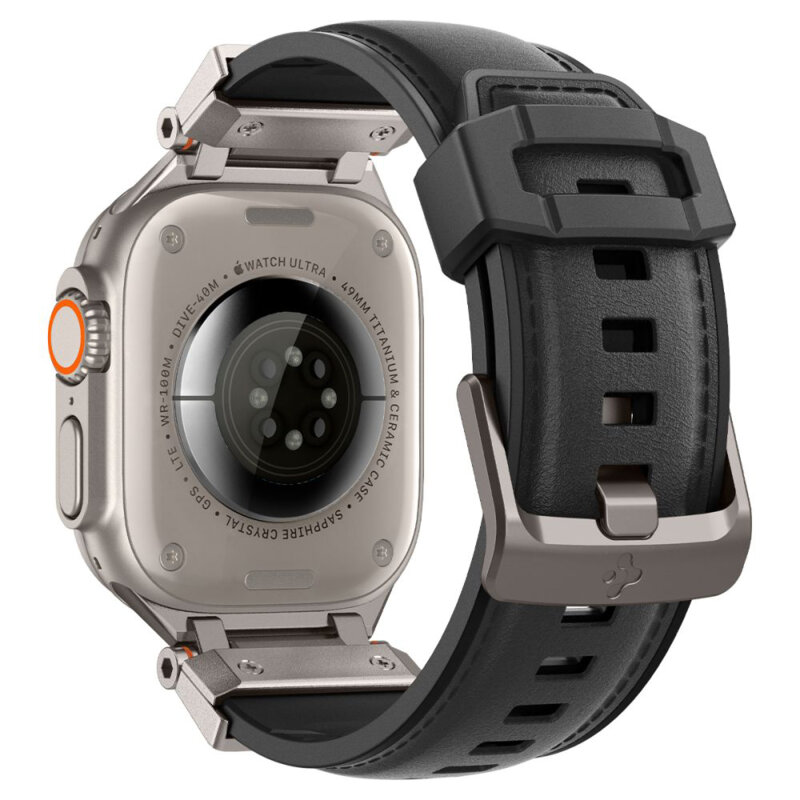 Curea Apple Watch Ultra Spigen DuraPro Armor PU, negru