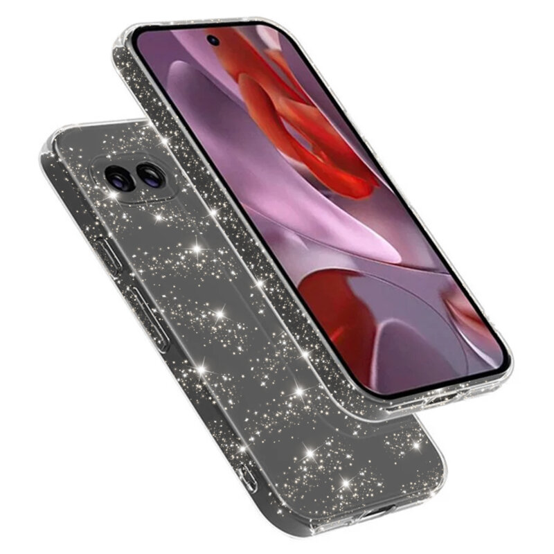 Husa sclipici Google Pixel 9a Techsuit SparkleSkin, transparenta
