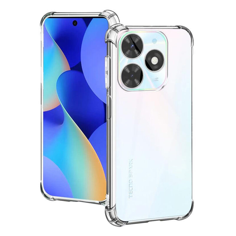 Husa Tecno Spark 20 Techsuit Shockproof Clear Silicone, transparenta