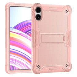 [Pachet 360°] Husa + folie sticla Xiaomi Redmi Pad Pro 5G Techsuit Rugged TabShell, roz