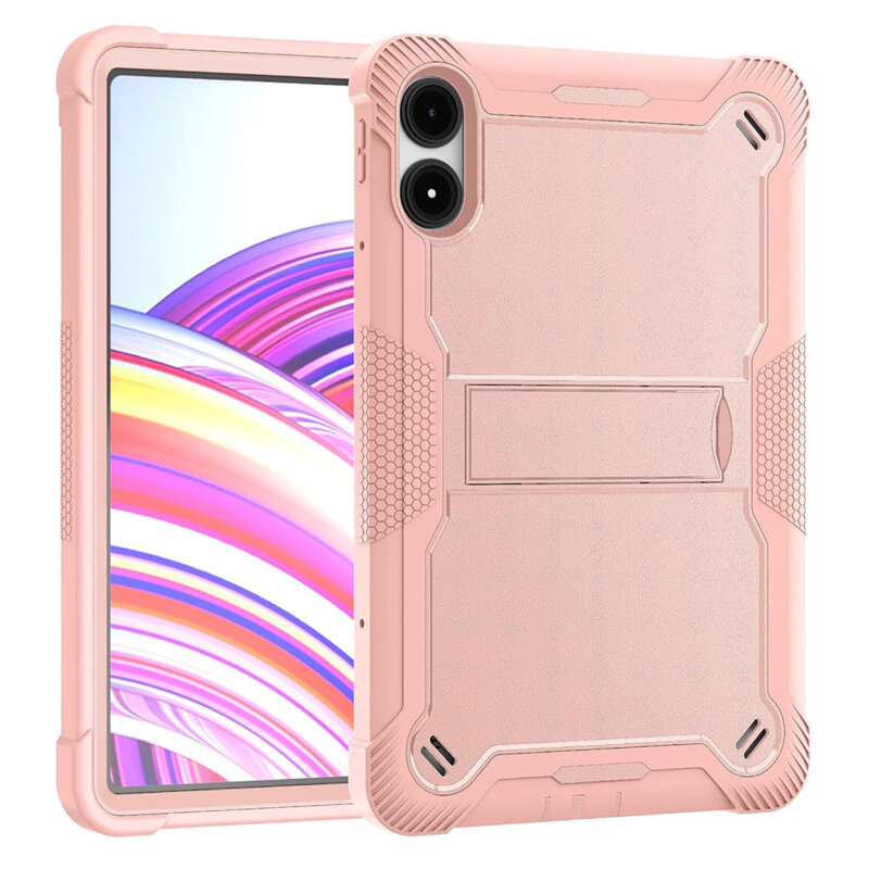[Pachet 360°] Husa + folie sticla Xiaomi Redmi Pad Pro 5G Techsuit Rugged TabShell, roz