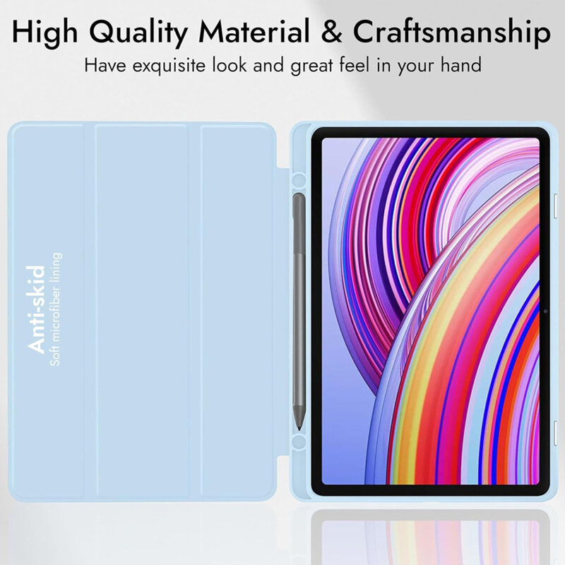 Husa Xiaomi Redmi Pad Pro 5G Techsuit Flex Trifold Pen, mov