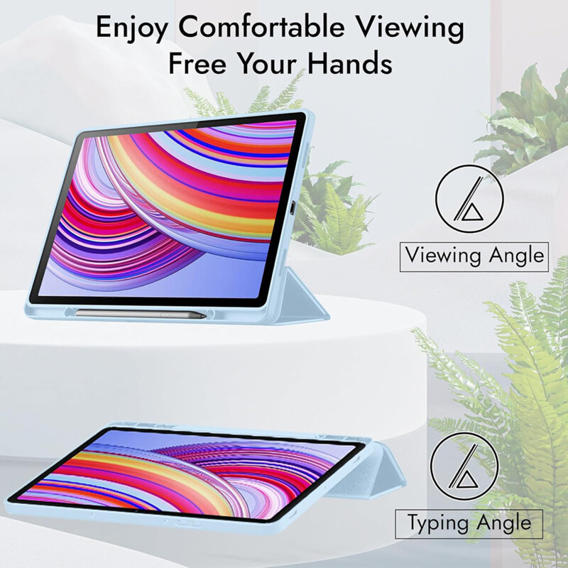 Husa Xiaomi Redmi Pad Pro 5G Techsuit Flex Trifold Pen, bleumarin