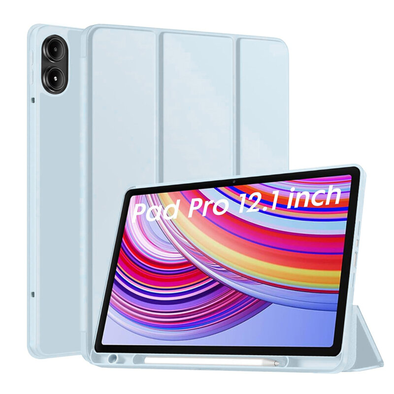 Husa Xiaomi Redmi Pad Pro 5G Techsuit Flex Trifold Pen, bleu