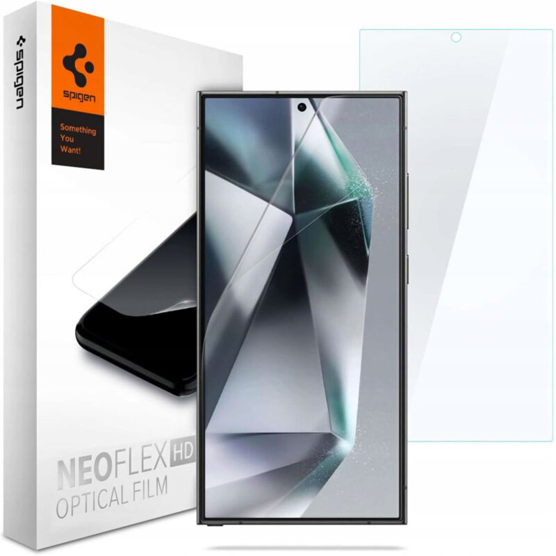 [Pachet 2x] Folie Samsung Galaxy S24 Ultra Spigen Neo Flex, transparenta
