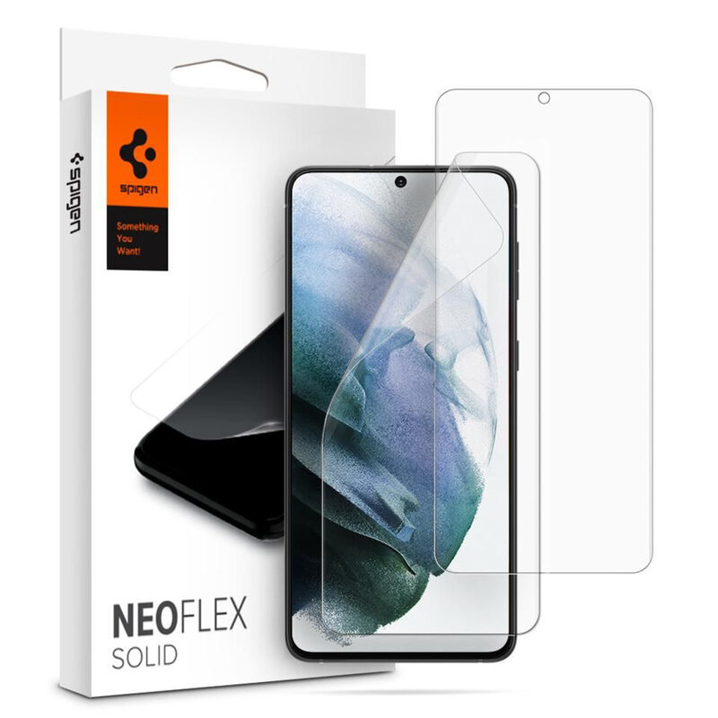 [Pachet 2x] Folie Samsung Galaxy S21 5G Spigen Neo Flex Solid - Clear