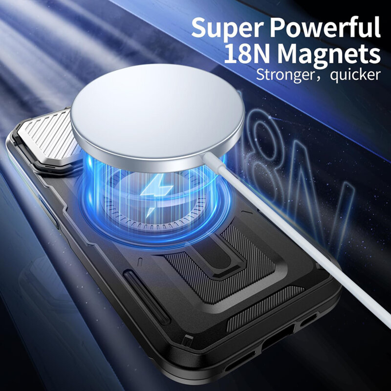 Husa iPhone 14 Pro protectie camera Techsuit CamVault MagSafe, negru