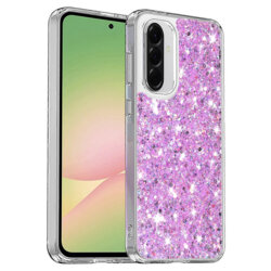 Husa cu sclipici Samsung Galaxy A56 5G Techsuit Sparkly Glitter, magenta