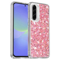 Husa cu sclipici Samsung Galaxy A36 5G Techsuit Sparkly Glitter, roz