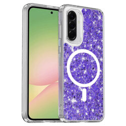 Husa cu sclipici Samsung Galaxy A56 5G Techsuit Sparkly Glitter, mov
