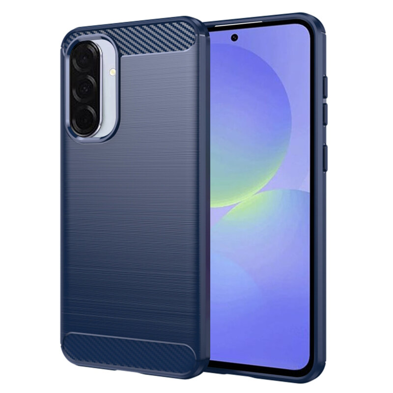 Husa Samsung Galaxy A36 5G Techsuit Carbon Silicone, albastru