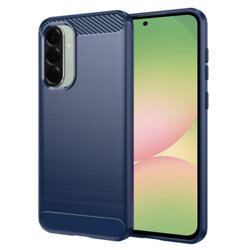 Husa Samsung Galaxy A56 5G Techsuit Carbon Silicone, albastru
