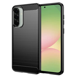 Husa Samsung Galaxy A56 5G Techsuit Carbon Silicone, negru