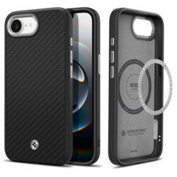 Husa iPhone 16e Spigen Enzo Aramid MagSafe, negru