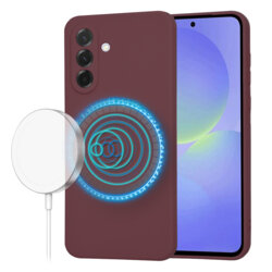 Husa silicon Samsung Galaxy A36 5G Techsuit SoftFlex MagSafe, bordo