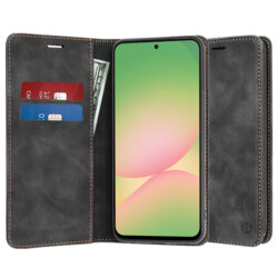 Husa piele Samsung Galaxy A56 5G Techsuit Confy Cover, negru