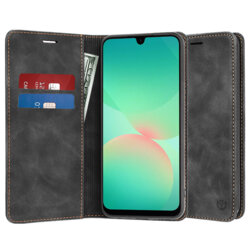 Husa piele Samsung Galaxy A26 5G Techsuit Confy Cover, negru