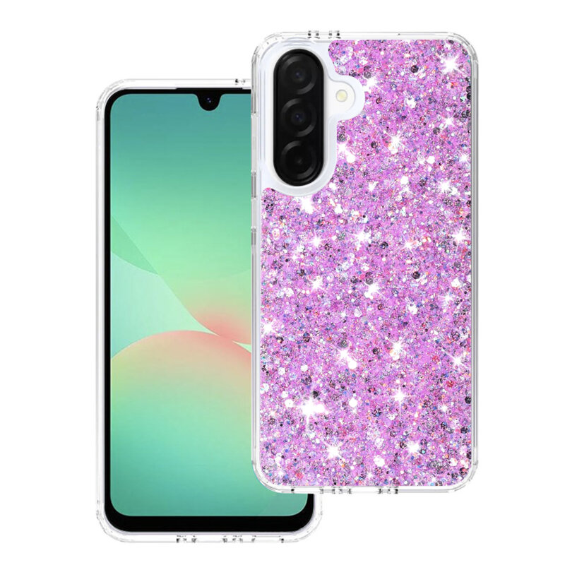 Husa cu sclipici Samsung Galaxy A26 5G Techsuit Sparkly Glitter, magenta