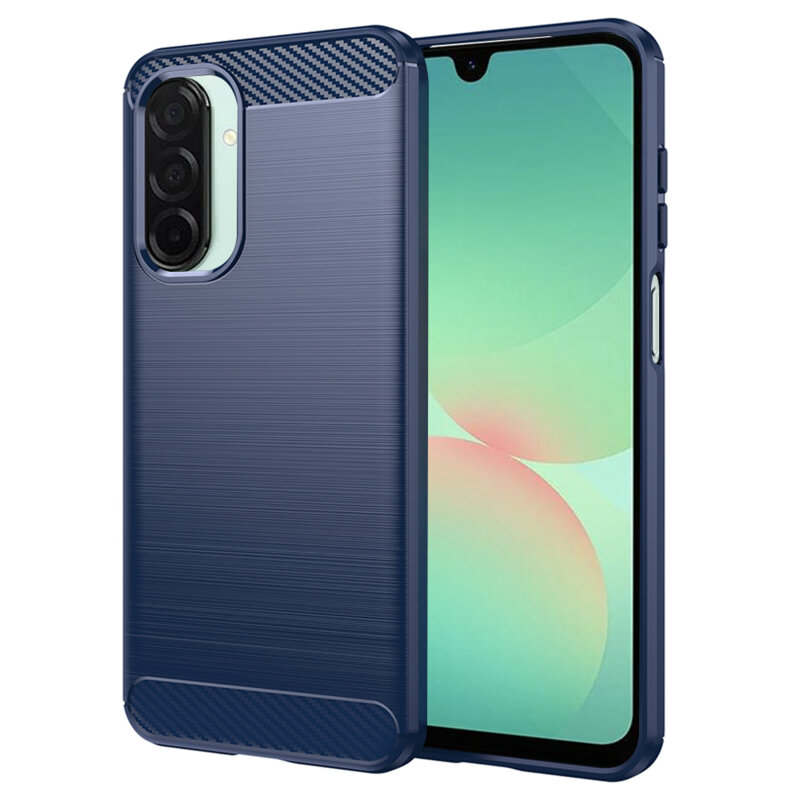 Husa Samsung Galaxy A26 5G Techsuit Carbon Silicone, albastru