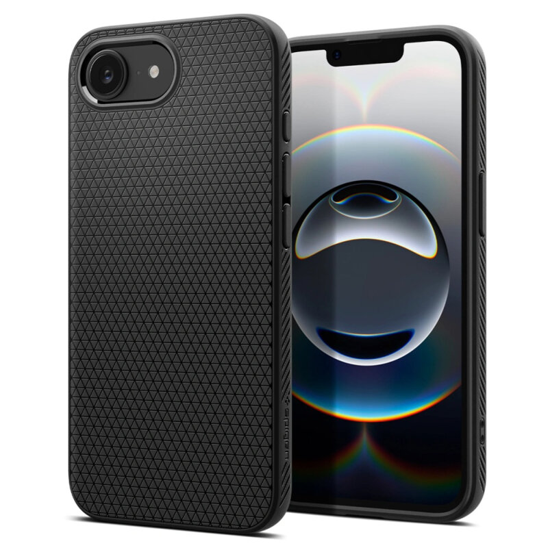 Husa iPhone 16e Spigen Liquid Air, negru