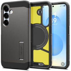 Husa Samsung Galaxy S25 Plus Spigen Tough Armor MagSafe, cenusiu