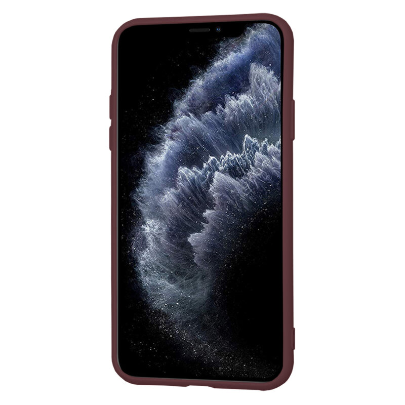 Husa silicon iPhone 11 Pro Max Techsuit SoftFlex, bordo