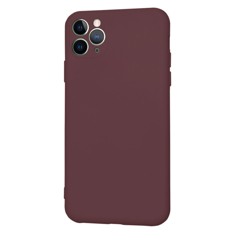 Husa silicon iPhone 11 Pro Max Techsuit SoftFlex, bordo