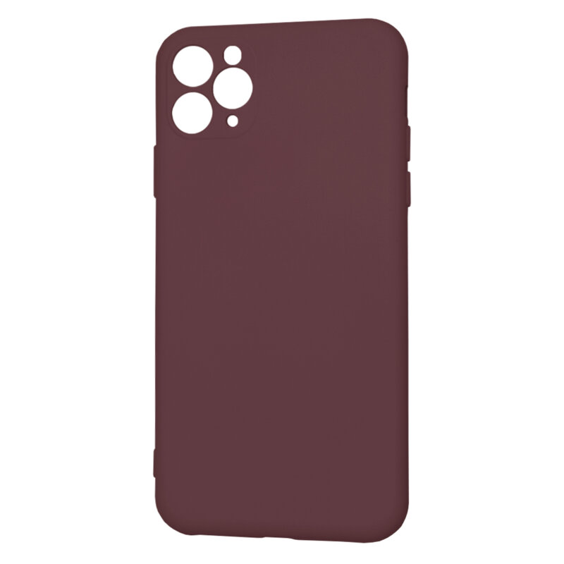 Husa silicon iPhone 11 Pro Max Techsuit SoftFlex, bordo