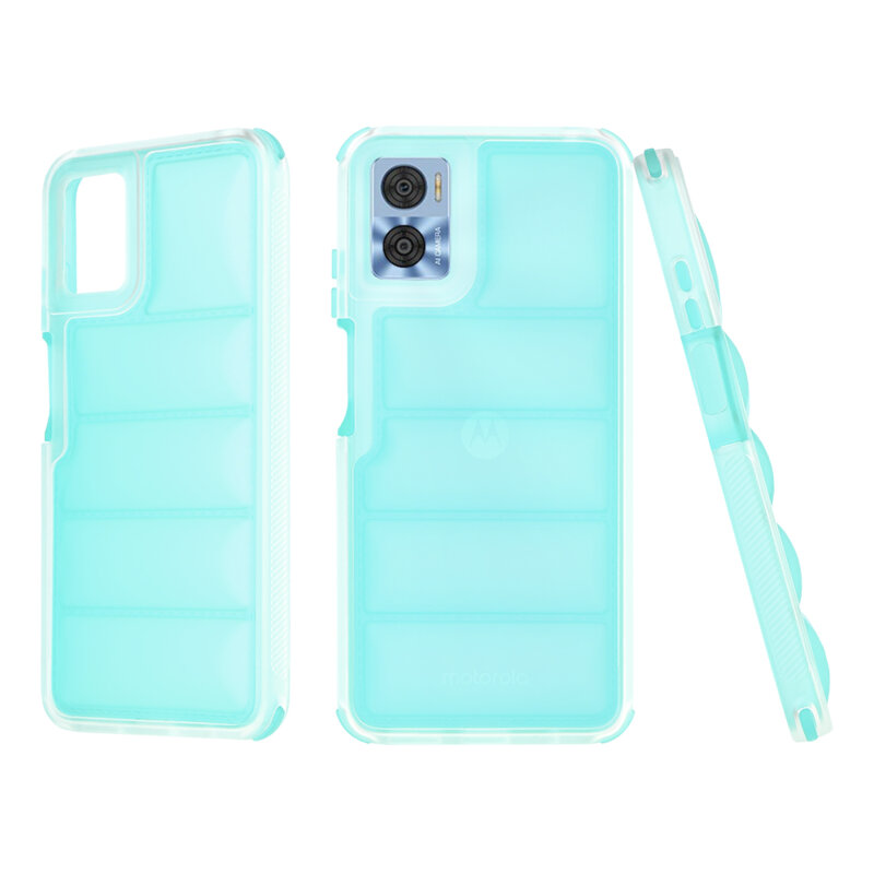 Husa Motorola Moto E22 Techsuit Wave Shield, turcoaz