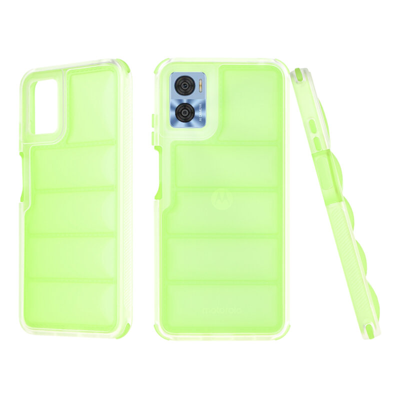 Husa Motorola Moto E22 Techsuit Wave Shield, verde