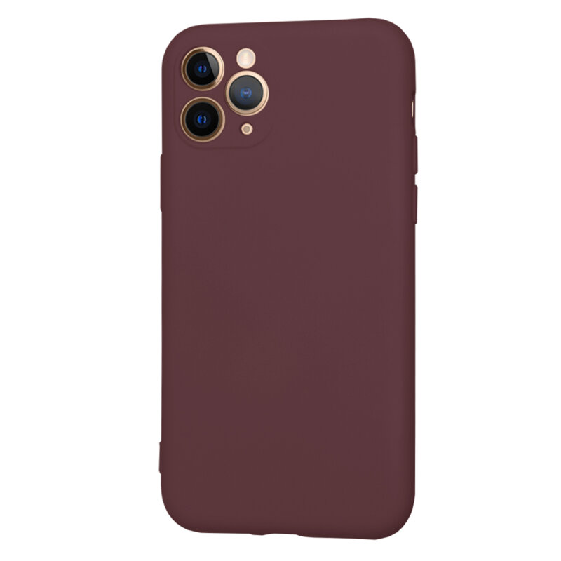 Husa silicon iPhone 11 Pro Techsuit SoftFlex, bordo