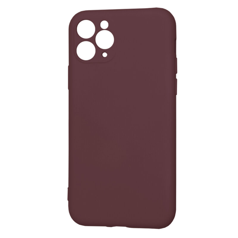 Husa silicon iPhone 11 Pro Techsuit SoftFlex, bordo