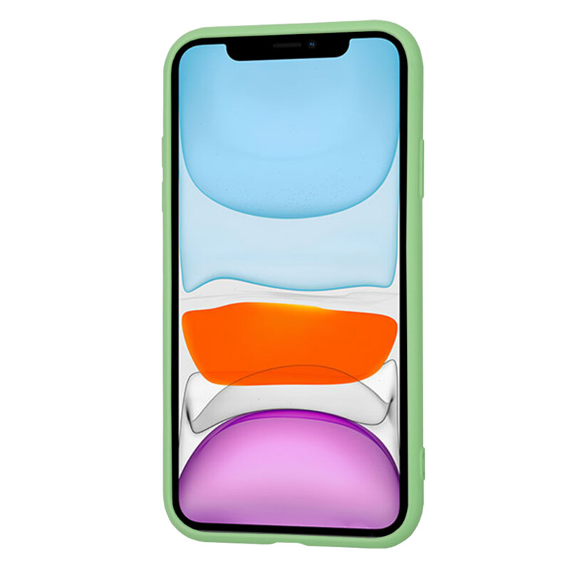 Husa silicon iPhone 11 Techsuit SoftFlex, verde deschis