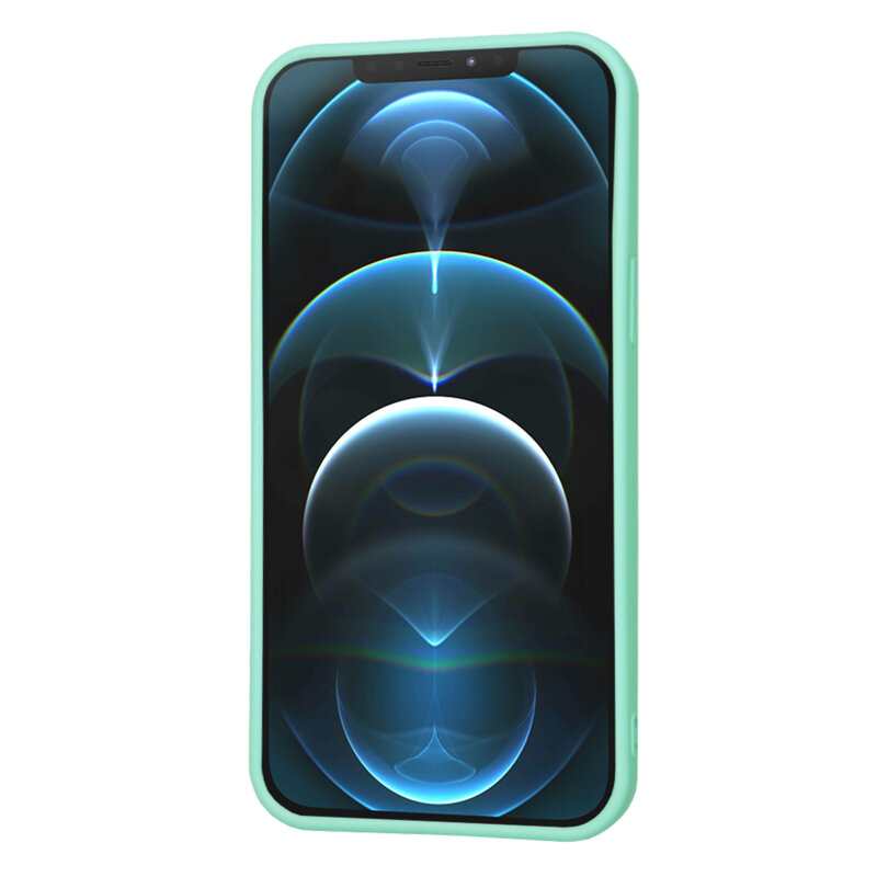 Husa silicon iPhone 12 Pro Max Techsuit SoftFlex, turcoaz