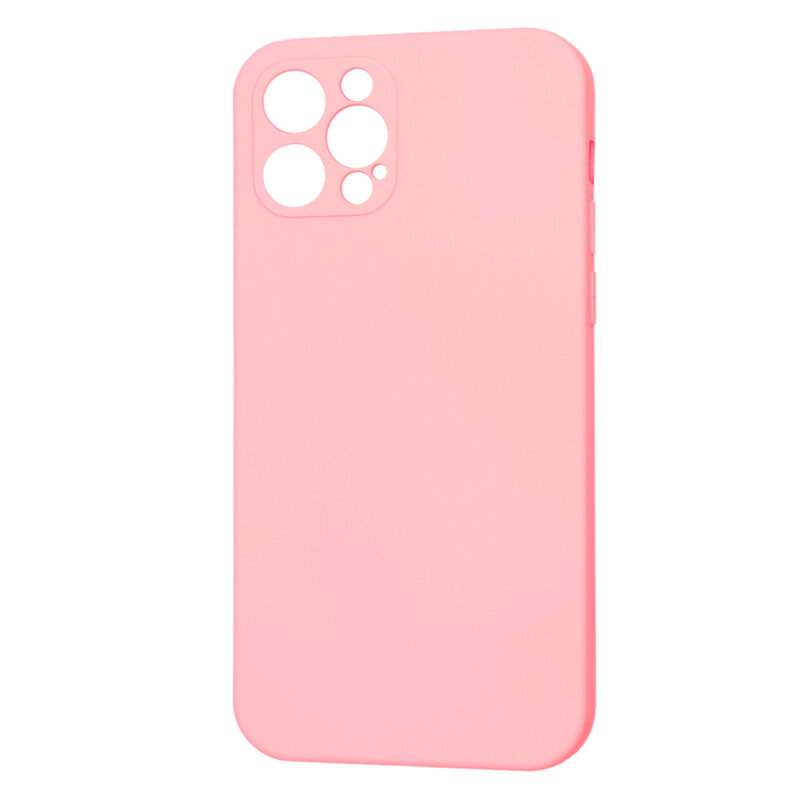 Husa silicon iPhone 12 Pro Techsuit SoftFlex, roz