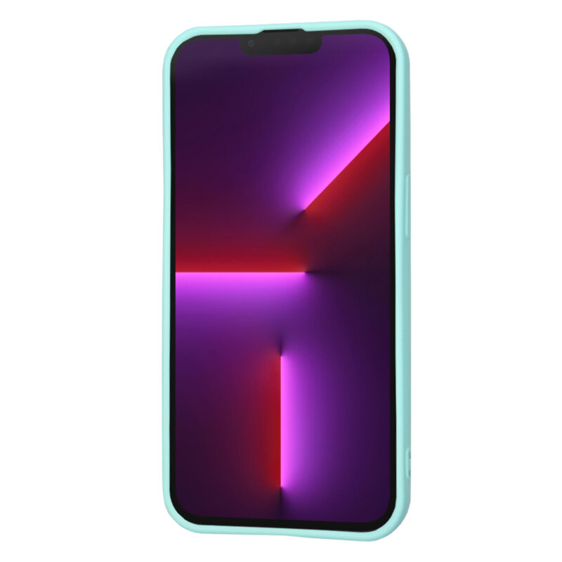 Husa silicon iPhone 13 Pro Techsuit SoftFlex, turcoaz