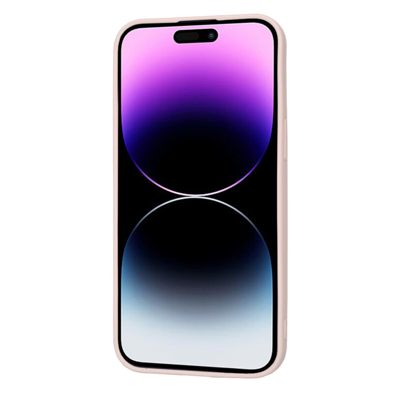 Husa silicon iPhone 14 Pro Max Techsuit SoftFlex, roz pudra
