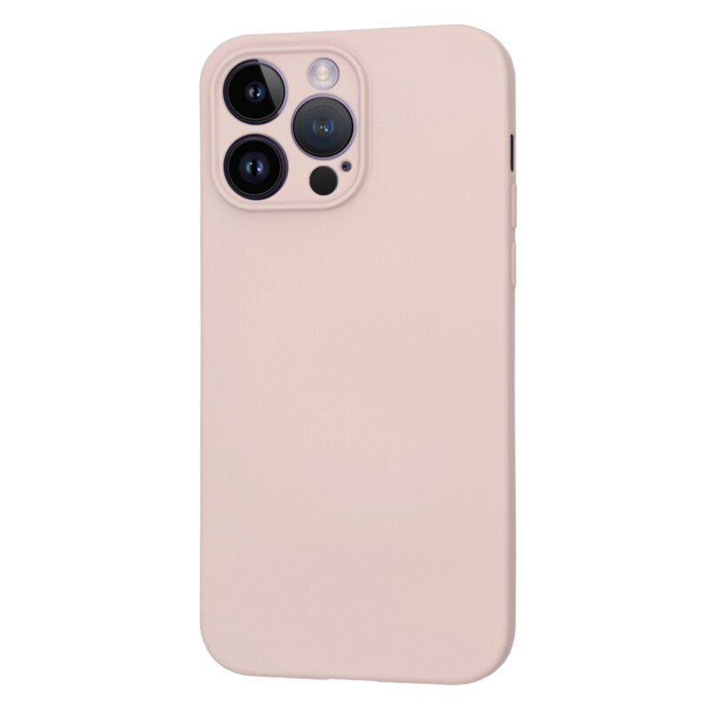 Husa silicon iPhone 14 Pro Max Techsuit SoftFlex, roz pudra
