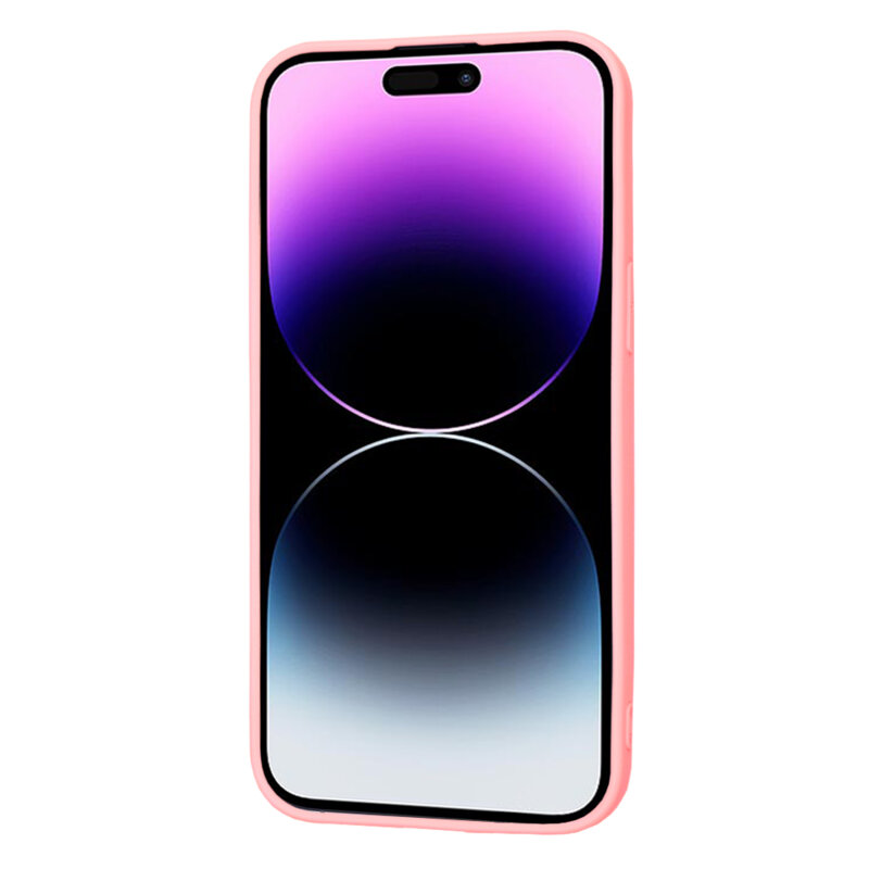Husa silicon iPhone 14 Pro Max Techsuit SoftFlex, roz
