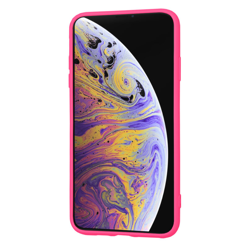 Husa silicon iPhone XS Max Techsuit SoftFlex, fucsia