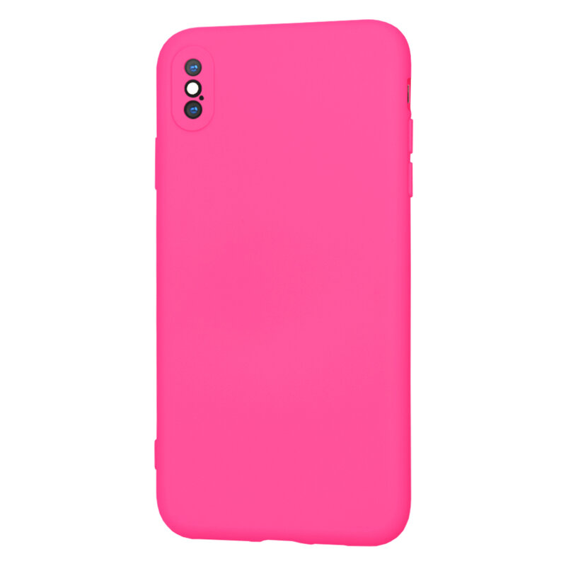 Husa silicon iPhone XS Max Techsuit SoftFlex, fucsia