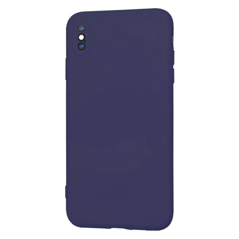 Husa silicon iPhone XS Max Techsuit SoftFlex, bleumarin