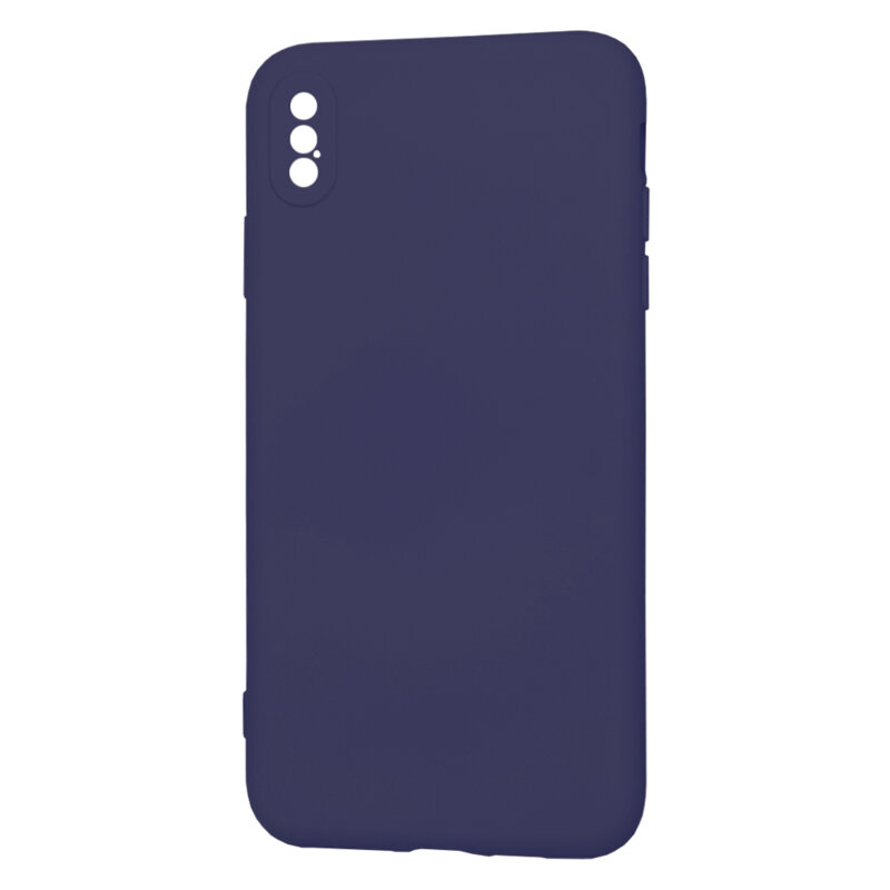 Husa silicon iPhone XS Max Techsuit SoftFlex, bleumarin