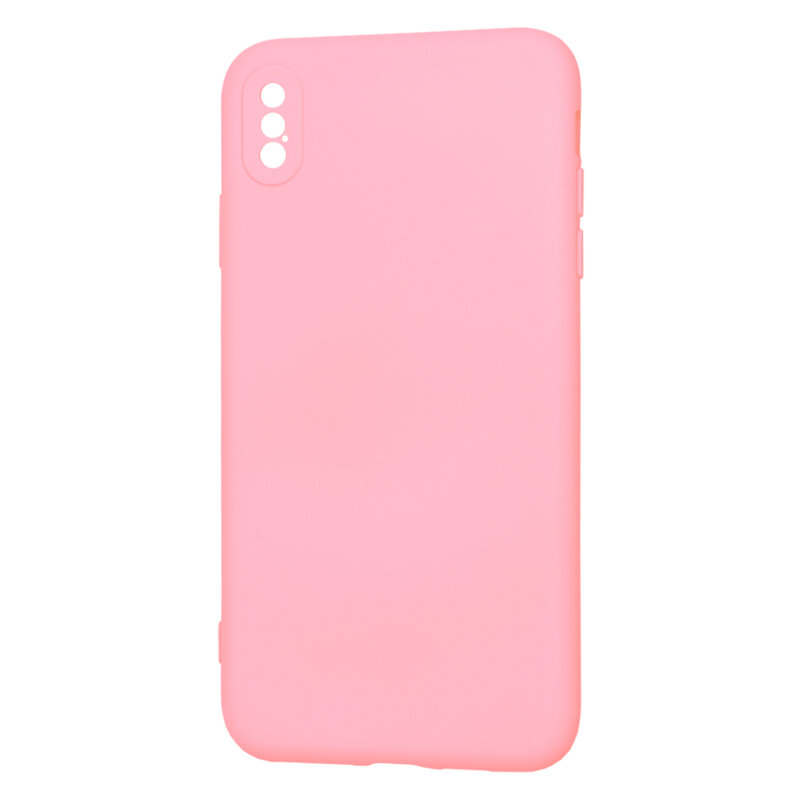 Husa silicon iPhone XS Max Techsuit SoftFlex, roz